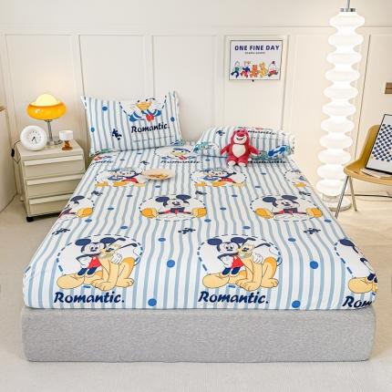 91家纺网 家纺一手货源 找家纺 （总）莎臣豹 2025新款云小棉印花单床笠二三件套