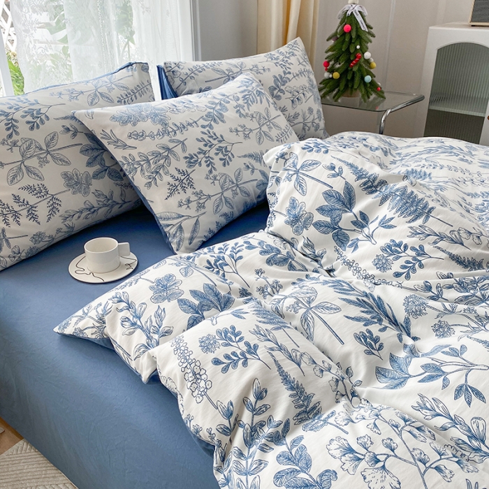 91家纺网 家纺一手货源 找家纺 赫然 2026新款A类针织水洗双层纱单枕套 兰花情