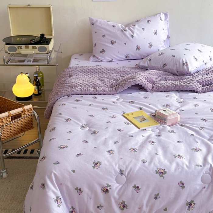 91家纺网 家纺一手货源 找家纺 （总）星期八 2023新款复古碎花全棉豆豆春秋被四件套