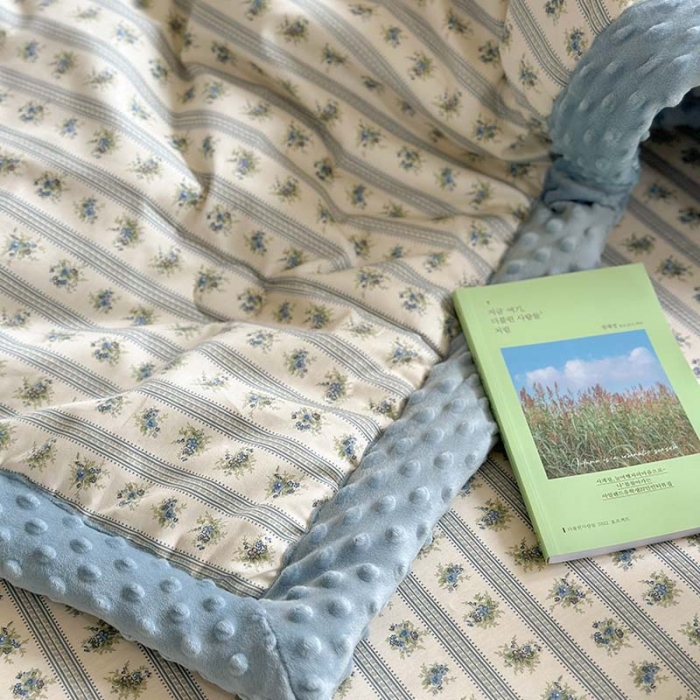 91家纺网 家纺一手货源 找家纺 星期八 2023新款复古碎花全棉豆豆春秋被四件套 可可庄园