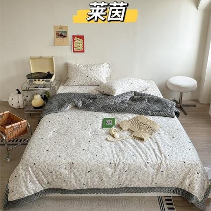 星期八 2023新款复古碎花全棉豆豆春秋被四件套 莱茵