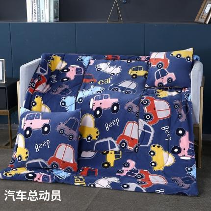 91家纺网 家纺一手货源 找家纺 (总) 伊可爱抱枕被 2023新款多功能牛奶绒印花抱枕被