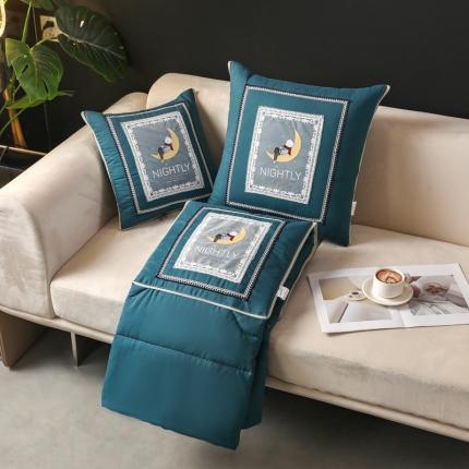 91家纺网 家纺一手货源 找家纺 (总) 伊可爱抱枕被 2023新款蕾丝贴绣加卡通烫印多功能抱枕被