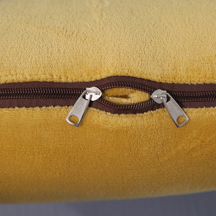 91家纺网 家纺一手货源 找家纺 伊可爱抱枕被 2023新款牛奶绒绣花抱枕被 花之恋-姜黄