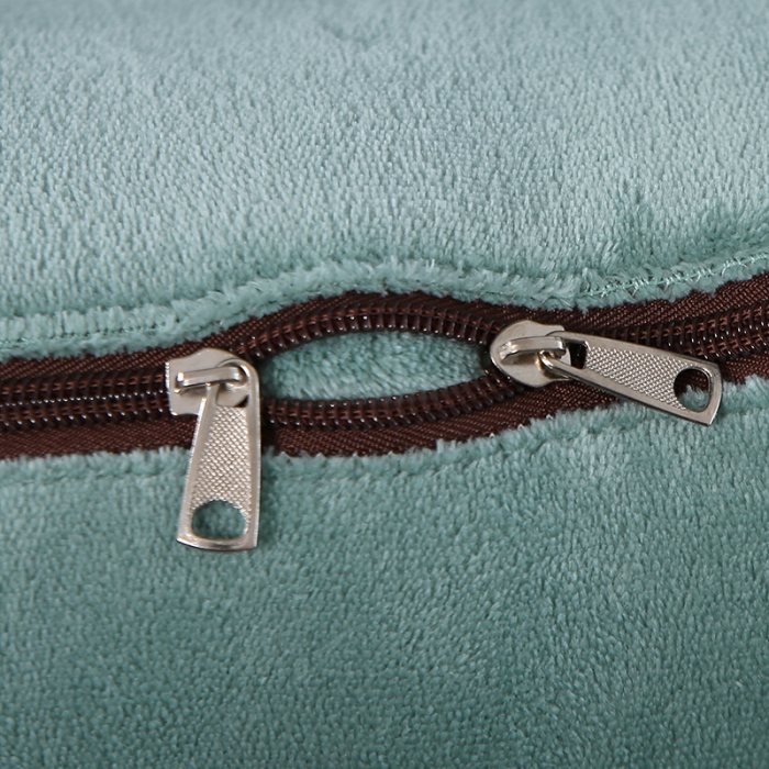 91家纺网 家纺一手货源 找家纺 伊可爱抱枕被 2023新款牛奶绒绣花抱枕被 幸运兔-绿色