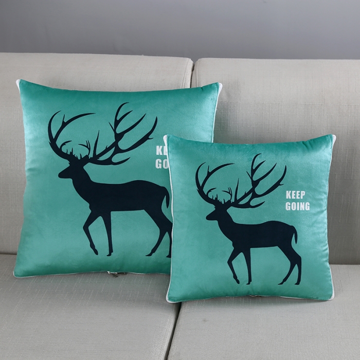 91家纺网 家纺一手货源 找家纺 伊可爱抱枕被 2023新款水晶超柔磨毛四季多针抱枕被 鹿利