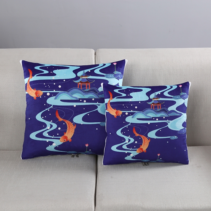 91家纺网 家纺一手货源 找家纺 伊可爱抱枕被 2023新款水晶超柔磨毛四季多针抱枕被 跃龙门