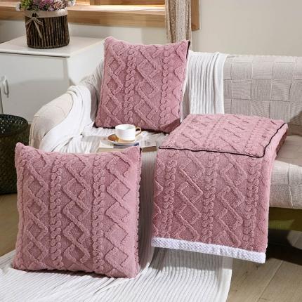 91家纺网 家纺一手货源 找家纺 (总) 伊可爱抱枕被 2023新款塔芙绒提花抱枕被毛毯