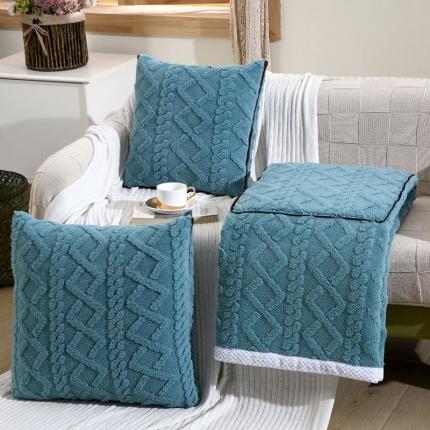 91家纺网 家纺一手货源 找家纺 (总) 伊可爱抱枕被 2023新款塔芙绒提花抱枕被毛毯