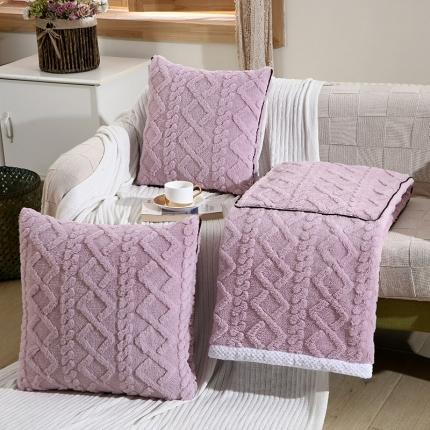 91家纺网 家纺一手货源 找家纺 (总) 伊可爱抱枕被 2023新款塔芙绒提花抱枕被毛毯