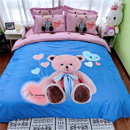 91家纺网 家纺一手货源 找家纺 沐白家居 2023全棉大版生态磨毛四件套 佐恩