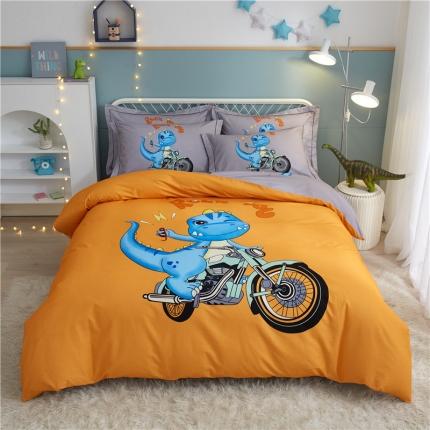 91家纺网 家纺一手货源 找家纺 沐白家居 2023全棉大版生态磨毛四件套 快乐至上