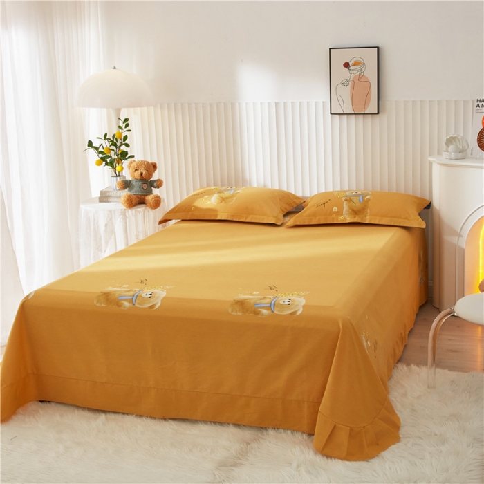 91家纺网 家纺一手货源 找家纺 沐白家居 2023全棉大版生态磨毛四件套 迷你花园-兰