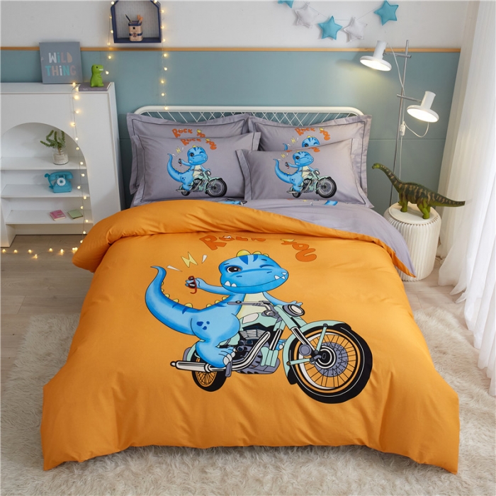 91家纺网 家纺一手货源 找家纺 沐白家居 2023全棉大版生态磨毛四件套 快乐至上