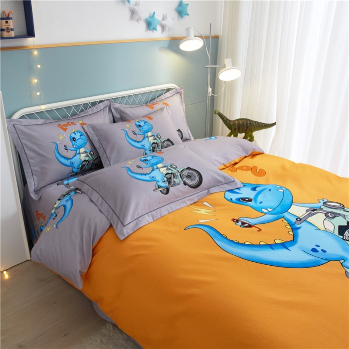 91家纺网 家纺一手货源 找家纺 沐白家居 2023全棉大版生态磨毛四件套 快乐至上