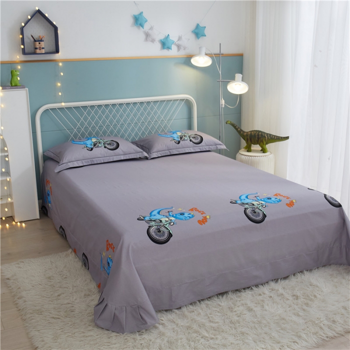 91家纺网 家纺一手货源 找家纺 沐白家居 2023全棉大版生态磨毛四件套 快乐至上