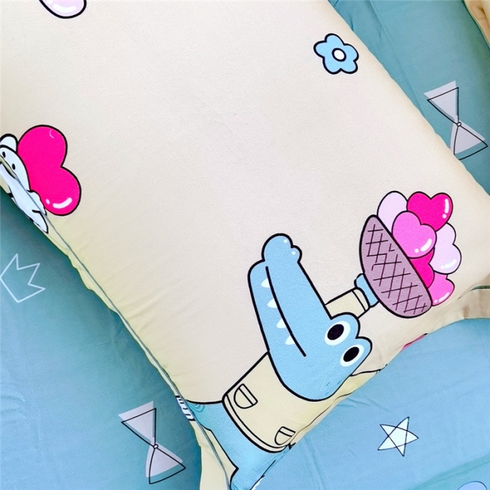 91家纺网 家纺一手货源 找家纺 沐白家居 2023全棉大版生态磨毛四件套 青春无敌