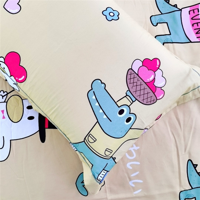 91家纺网 家纺一手货源 找家纺 沐白家居 2023全棉大版生态磨毛四件套 青春无敌