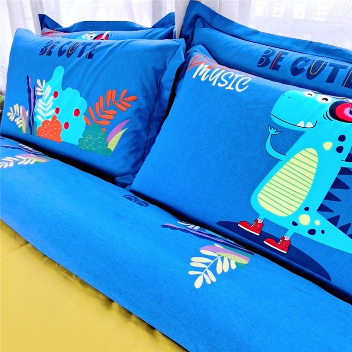 91家纺网 家纺一手货源 找家纺 沐白家居 2023全棉大版生态磨毛四件套 音乐派