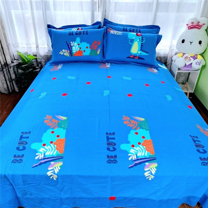 91家纺网 家纺一手货源 找家纺 沐白家居 2023全棉大版生态磨毛四件套 音乐派