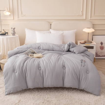 91家纺网 家纺一手货源 找家纺 （总）星航家纺 2025新款原棉大豆被冬被春秋被跑量直播爆款 蓝色