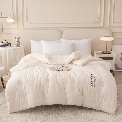 91家纺网 家纺一手货源 找家纺 （总）星航家纺 2025新款原棉大豆被冬被春秋被跑量直播爆款 粉色