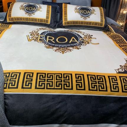 91家纺网 家纺一手货源 找家纺 （总）色鬼布艺 2023新款活性数码印花牛奶绒四件套-场景一