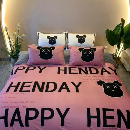 91家纺网 家纺一手货源 找家纺 （总）色鬼布艺 2023新款活性数码印花牛奶绒四件套-场景二