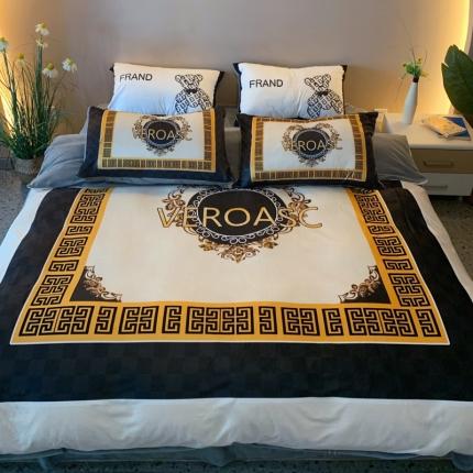 91家纺网 家纺一手货源 找家纺 （总）色鬼布艺 2023新款活性数码印花牛奶绒四件套-场景二