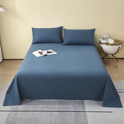 91家纺网 家纺一手货源 找家纺 拼社 全棉加厚磨毛单品-单床单 钴蓝