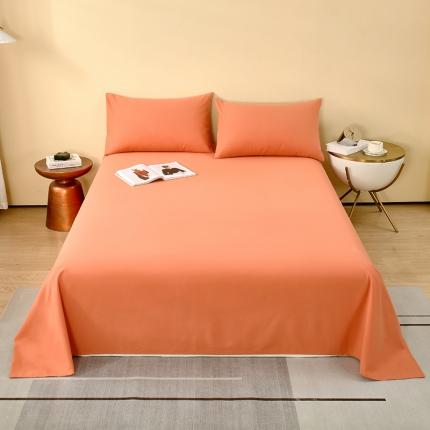 91家纺网 家纺一手货源 找家纺 拼社 全棉加厚磨毛单品-单床单 活力橙