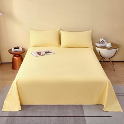 91家纺网 家纺一手货源 找家纺 拼社 全棉加厚磨毛单品-单床单 嫩黄