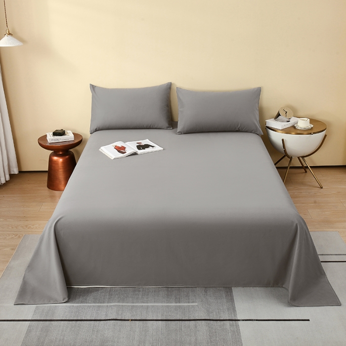 91家纺网 家纺一手货源 找家纺 拼社 全棉加厚磨毛单品-单床单 低调灰