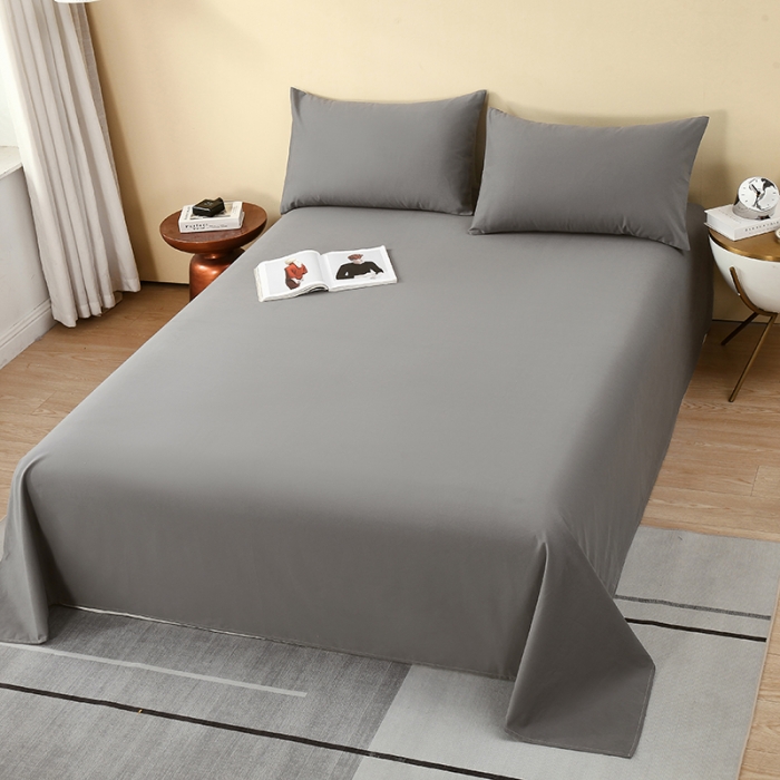 91家纺网 家纺一手货源 找家纺 拼社 全棉加厚磨毛单品-单床单 低调灰