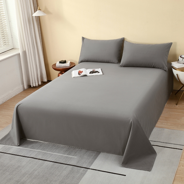 91家纺网 家纺一手货源 找家纺 拼社 全棉加厚磨毛单品-单床单 低调灰