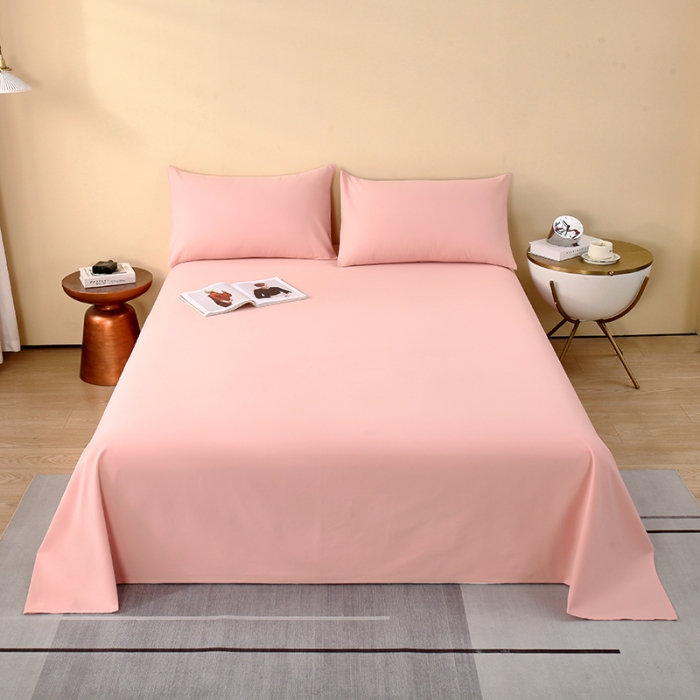 91家纺网 家纺一手货源 找家纺 拼社 全棉加厚磨毛单品-单床单 海棠粉