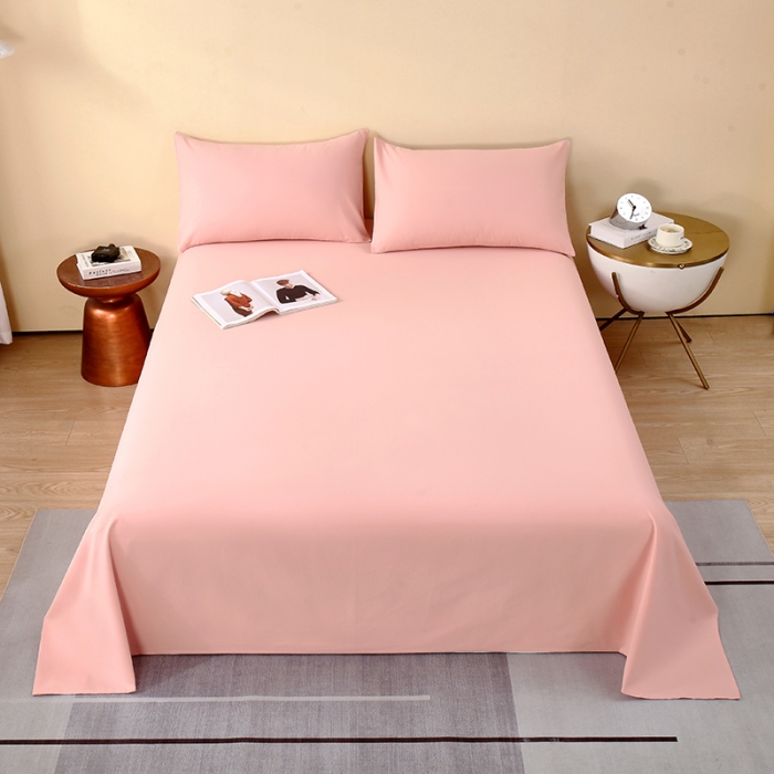 91家纺网 家纺一手货源 找家纺 拼社 全棉加厚磨毛单品-单床单 海棠粉