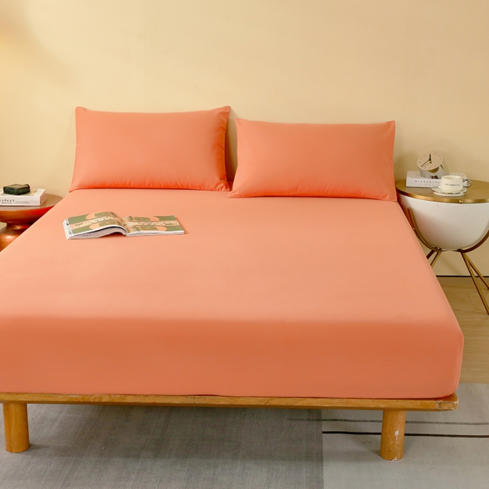 91家纺网 家纺一手货源 找家纺 拼社 全棉加厚磨毛单品-单床笠 活力橙