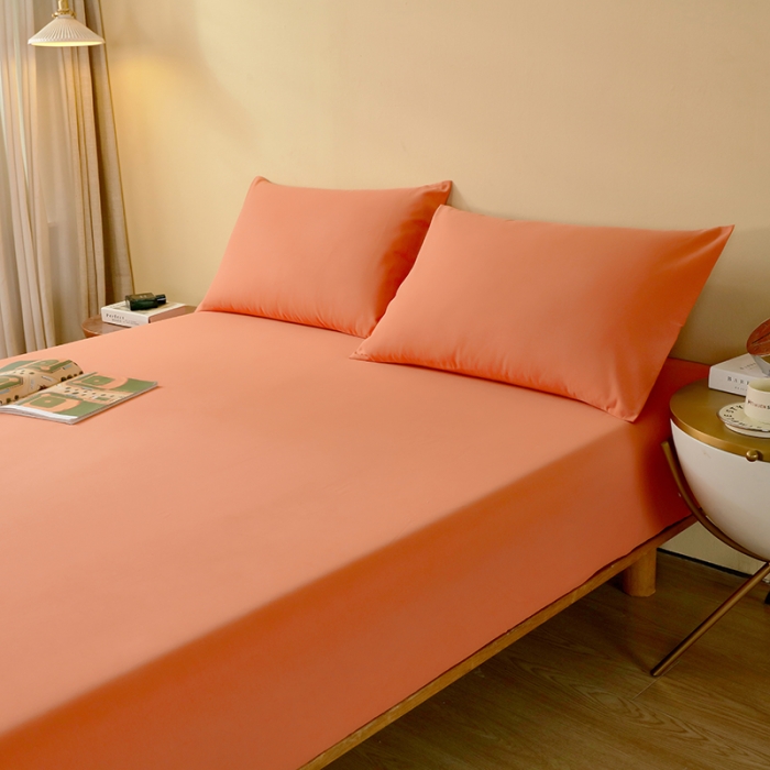 91家纺网 家纺一手货源 找家纺 拼社 全棉加厚磨毛单品-单床笠 活力橙