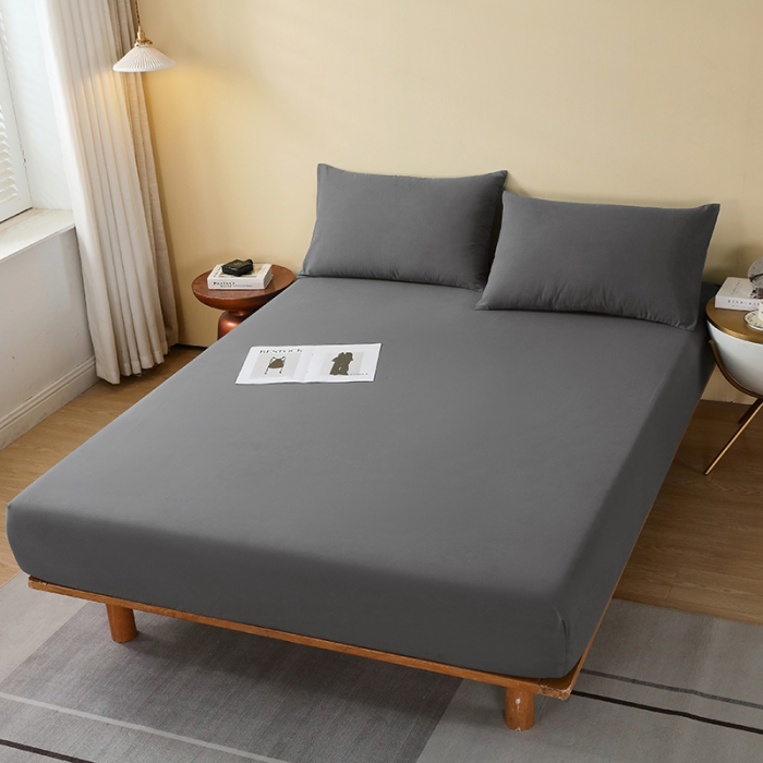 91家纺网 家纺一手货源 找家纺 拼社 全棉加厚磨毛单品-单床笠 魅影灰