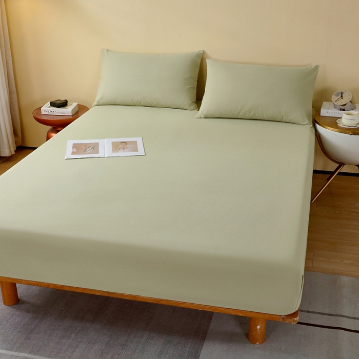 91家纺网 家纺一手货源 找家纺 拼社 全棉加厚磨毛单品-单床笠 牛油果绿