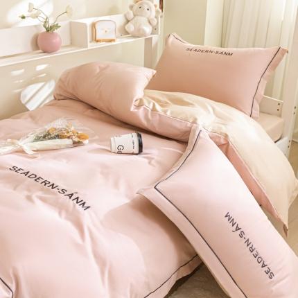 91家纺网 家纺一手货源 找家纺 （总）床绮 2024新款全棉学生刺绣三件套-露娜