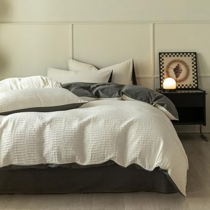 91家纺网 家纺一手货源 找家纺 （总）雅居纺2023新款全棉泡泡纱四件套