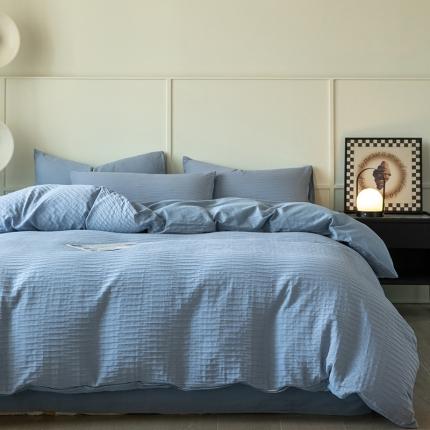 91家纺网 家纺一手货源 找家纺 （总）雅居纺2023新款全棉泡泡纱四件套