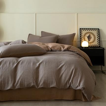 91家纺网 家纺一手货源 找家纺 （总）雅居纺2023新款全棉泡泡纱四件套