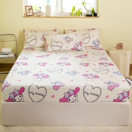 91家纺网 家纺一手货源 找家纺 博雅 2023新款三丽鸥卡通全棉系列-单品床笠（第二批） 樱桃美乐蒂