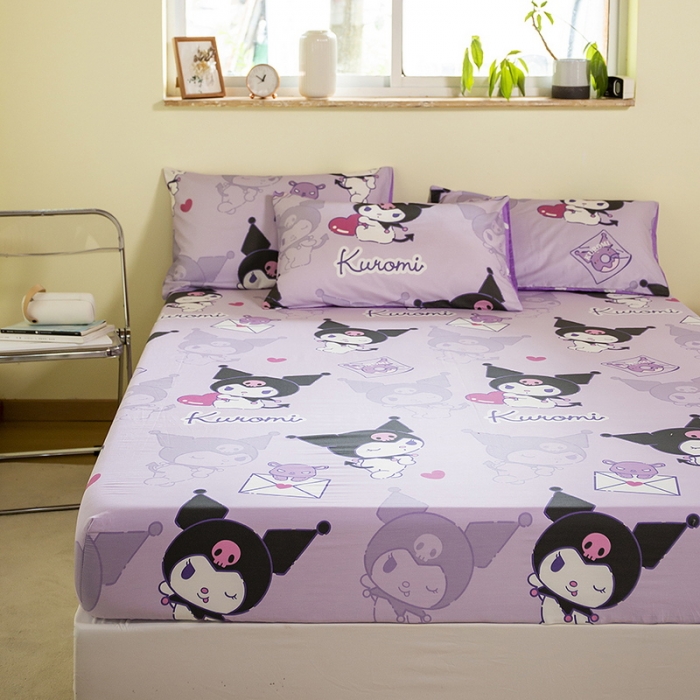 91家纺网 家纺一手货源 找家纺 博雅 2023新款三丽鸥卡通全棉系列-单品床笠（第二批） 开心库洛米