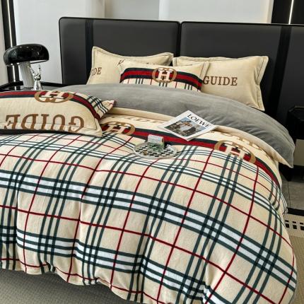 91家纺网 家纺一手货源 找家纺 （总）耀达 2024新款轻奢加厚牛奶绒四件套