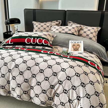 91家纺网 家纺一手货源 找家纺 （总）耀达 2024新款轻奢加厚牛奶绒四件套