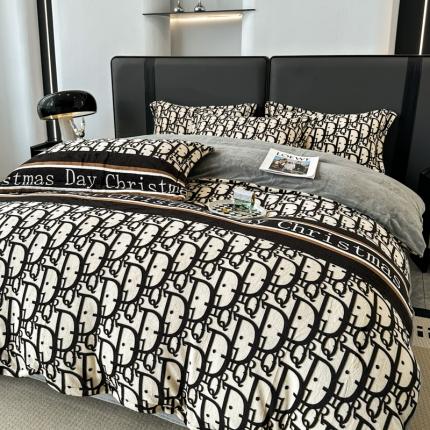 91家纺网 家纺一手货源 找家纺 （总）耀达 2024新款轻奢加厚牛奶绒四件套